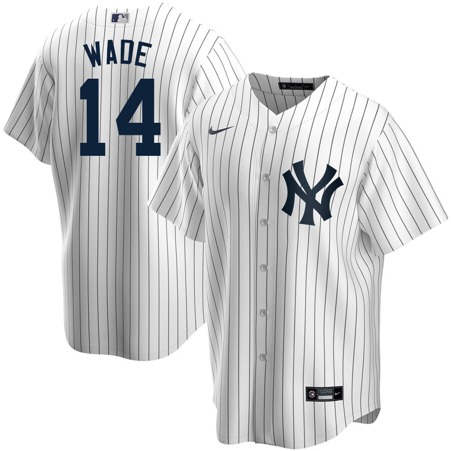 2020 Nike Men #14 Tyler Wade New York Yankees Baseball Jerseys Sale-White